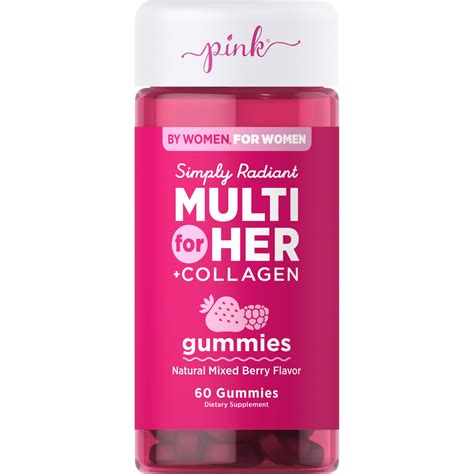 Pink Simply Radiant Multi for Her + Collagen, Multivitamin Supplement