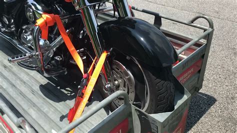 How To Tie Down A Harley Davidson Or Any Motorcycle On A U Haul Trailer