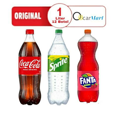 Jual SPRITE FANTA COCA COLA 1 Liter Isi 12 Botol Besar ORNS Shopee