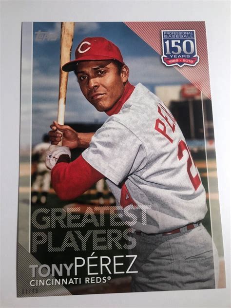 2019 Topps Update 150 Years Baseball Jumbo 5x7 Tony Perez Reds 43 0749