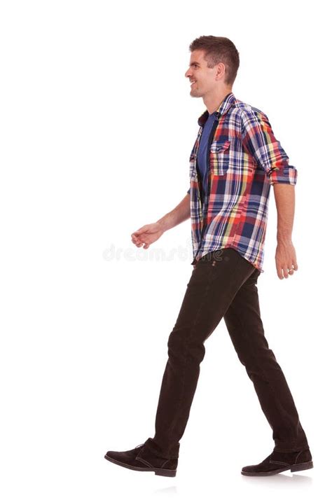 Side View Of Man Walking Stock Image Image Of Peaceful