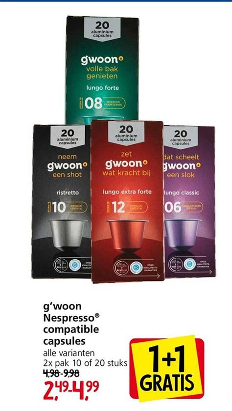 G Woon Nespresso Compatible Capsules Aanbieding Bij Jan Linders