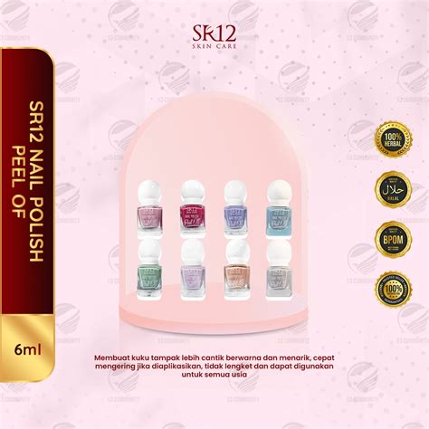 Kutek Peel Off Sr12 Nail Polish Halal Solat Bisa Dikupas Kutek Halal