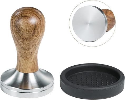 Zeparo Mm Stainless Steel Coffee Tamper With Silicone Mat Perfect