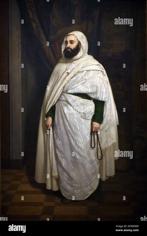 Portrait Of Algerian Emir Abdelkader Abd El Kader Or Abdelkader Ibn