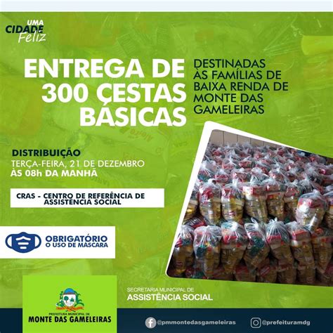 Prefeitura Municipal De Monte Das Gameleiras Distribuição De Cestas