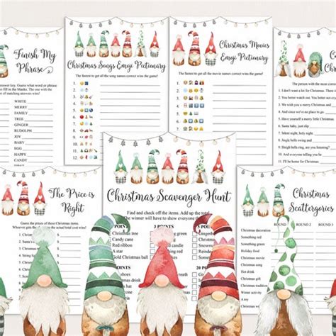 12 Christmas Games Bundle Christmas Party Games School Etsy