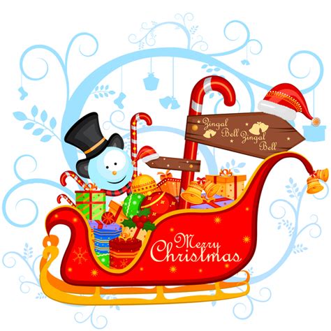 Cute Cartoon Christmas Card Vector Template 11 Free Download