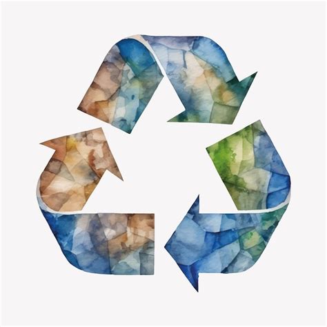 Premium Vector Watercolor Recycling Symbol Illustration