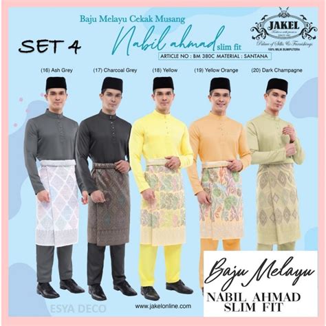 Set Baju Melayu Nabil Ahmad Santana By Jakel Baju Melayu Cekak