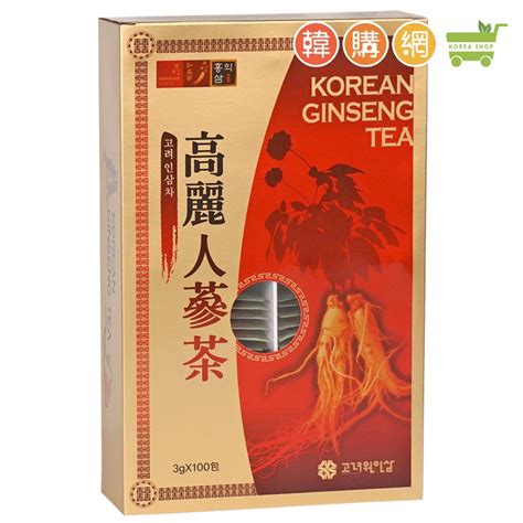 韓國高麗元人蔘茶 300g3gx100【韓購網】 蝦皮購物