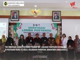 Kemantren Umbulharjo Kunjungan Tim Verifikasi Lomba Posyandu Di