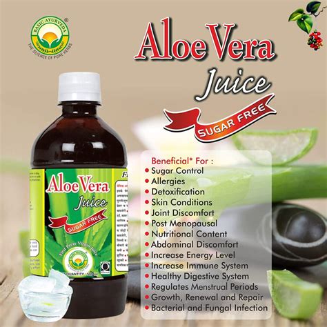 Basic Ayurveda Aloe Vera Juice Sugar Free 500 Ml For Weight Loss