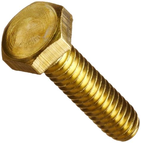 Brass Hex Bolt 1 2 13 3 4 Length Pack Of 5