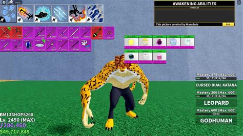 Blox Fruit Account Lv Max Awaken Leopard