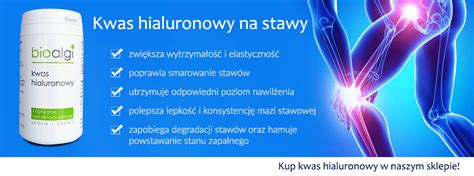 Kapsułki na stawy kwas hialuronowy algi Spirulina i Chlorella