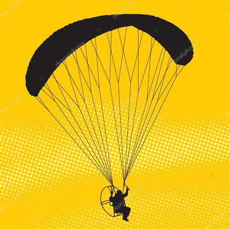 Paraglider And Paramotor Stock Vector Fogbird