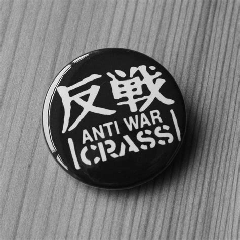 Crass Anti War White Badge Todestrieb