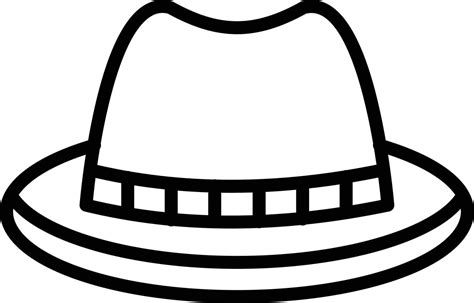 Fedora Line Icon 10319912 Vector Art at Vecteezy