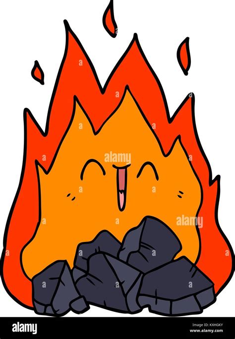 cartoon blazing coal fire Stock Vector Image & Art - Alamy