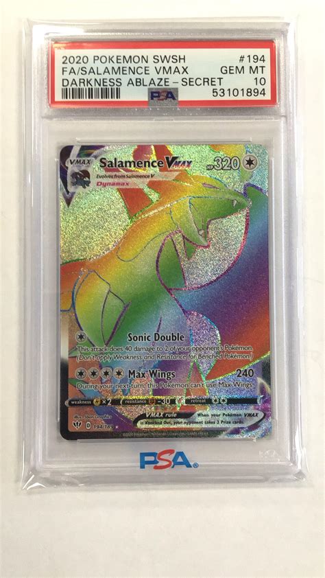 2020 Pokemon Sword Shield Darkness Ablaze 194 Full Art Salamence Vmax