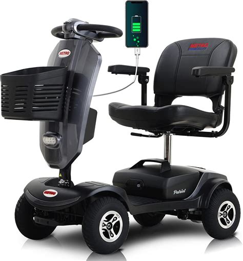 Large Load Capacity Powered Mobility Scooters For Seniors With Headlight Cup Holder