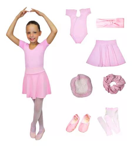 Kit Ballet Collant Meia Manga Pe As Parcelamento Sem Juros