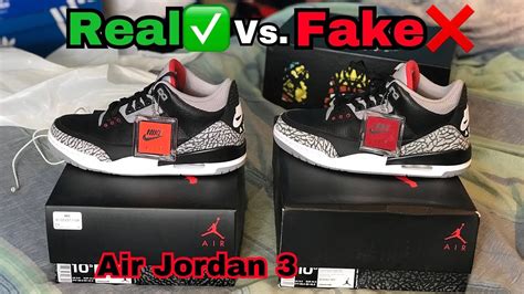 Air Jordan 3 Black Cement 2018 Real Vs Fake Ua Comparison Heyozzy