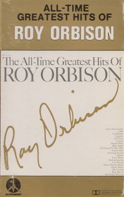 Roy Orbison The All Time Greatest Hits Of Roy Orbison 1976 Cassette