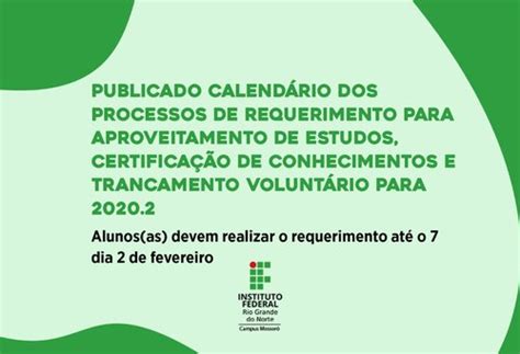 Publicado Calend Rio Dos Processos De Requerimento Para Aproveitamento