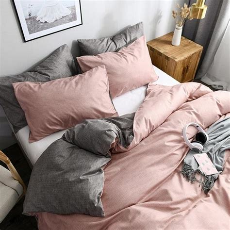 Buy Home Bedding Set Solid Color Duvet Cover Set Single Twin Double