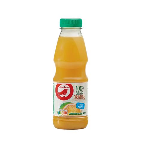 Auchan Pur Jus D Orange Sans Pulpe Bouteille Cl Pas Cher Auchan Fr