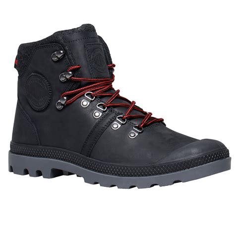 Palladium Mens Pallabrouse Hiker Boots Padded Leather Lace Up Hook