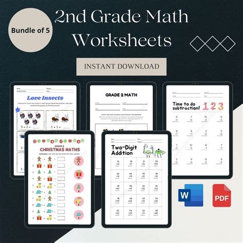 2nd Grade Math Worksheets Blank Printable Template In Pdf And Word In 2022 2nd Grade Math