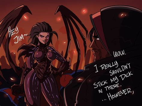 Zerg Sarah Kerrigan Marine And Jim Raynor Starcraft Drawn By Tina