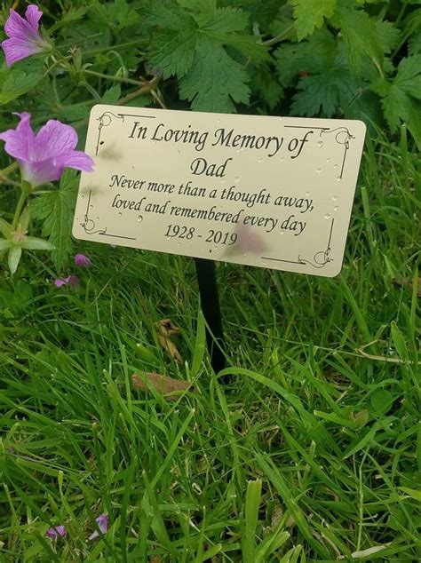 Memorial Garden Tree Memorial Plaque Cemetery Plaque Temporary Grave