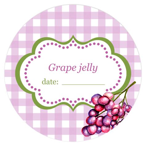 Grape jelly labels 'Plaid Perfection' | Dazzling Daisies