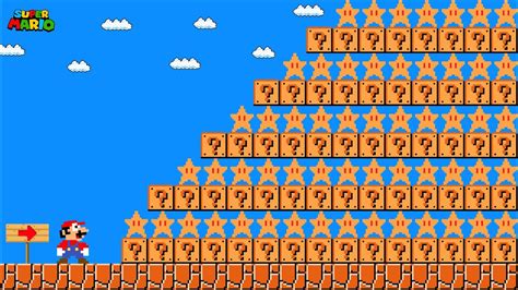 Can Mario Jump Over 999 Item Blocks Super Star In New Super Mario Bros