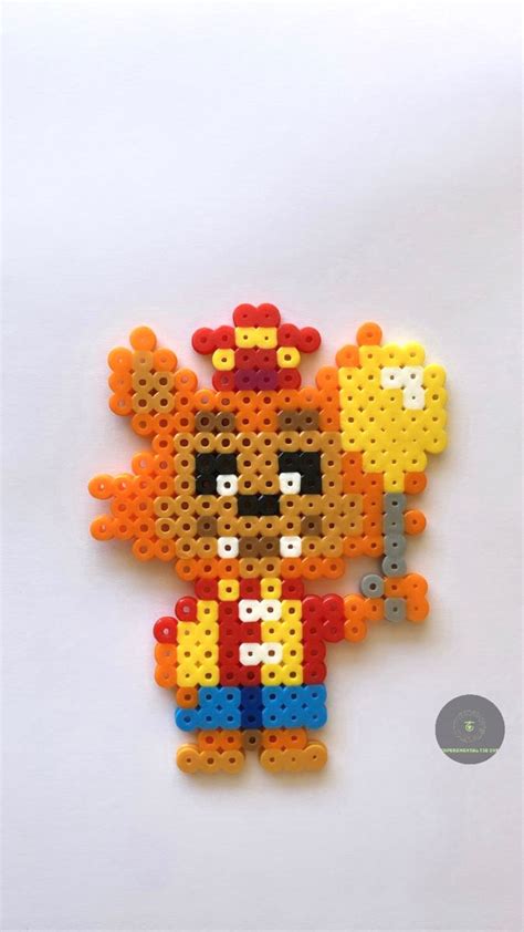 Fnaf Perler Beads Balloon Foxy Inspired Handmade Pixel Art Fnaf