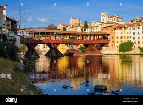 The Ponte Vecchio Or Ponte Degli Alpini Bridge And The Brenta River