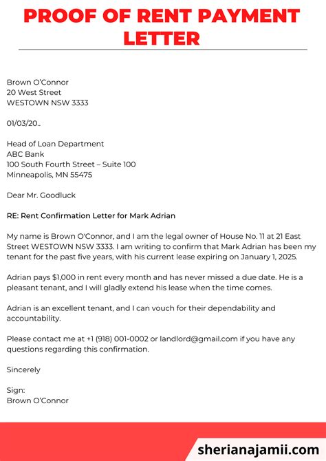 Proof Of Rent Payment Letter 2025 (guide +4 Samples ) | Sheria Na Jamii