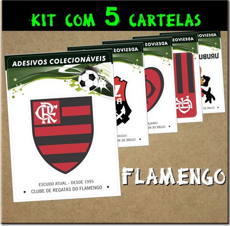 Adesivo Time Rubro Futebol Kit Cartelas X Em Vinil