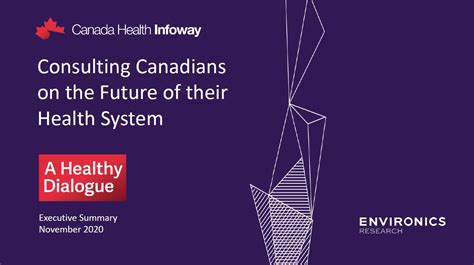 Consulting Canadians On The Future Of Their Health System A Healthy