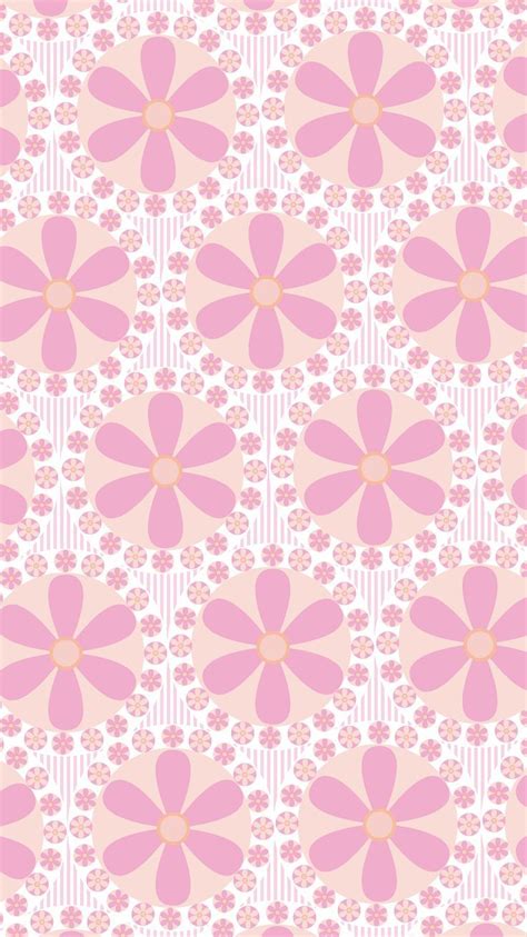 Phone Wallpaper Background Pastel Pink And Orange Circle Floral