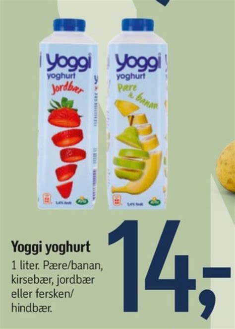 Yoggi yoghurt pære banan tilbud hos Føtex