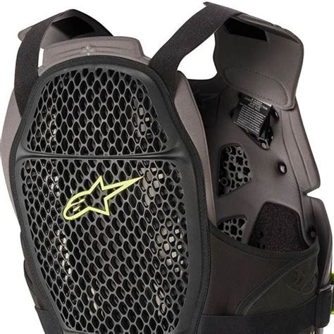 Colete Alpinestars A4 Max Chest Preto Cinza Amarelo Grid Motors