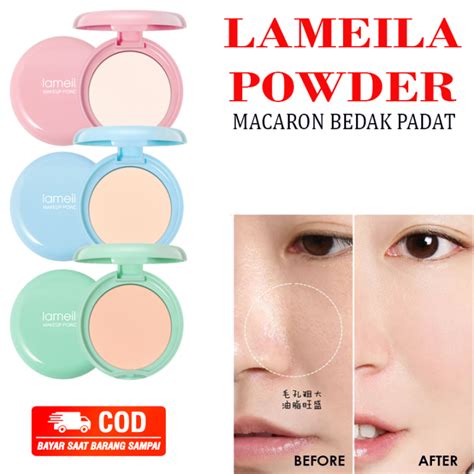 Lameila Bedak Padat Naked Make Up Powder Warna Bedak Korea