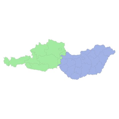 Mapa Pol Tico De Alta Qualidade Da Ustria E Da Hungria Fronteiras