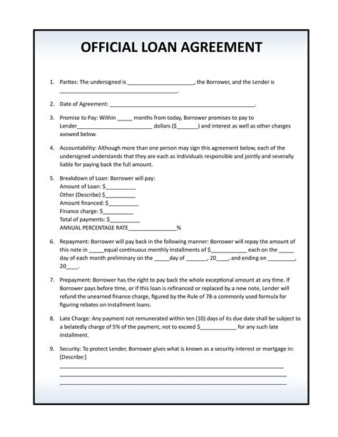 40 Free Loan Agreement Templates Word PDF Template Lab