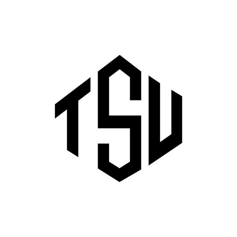 TSU letter logo design with polygon shape. TSU polygon and cube shape ...